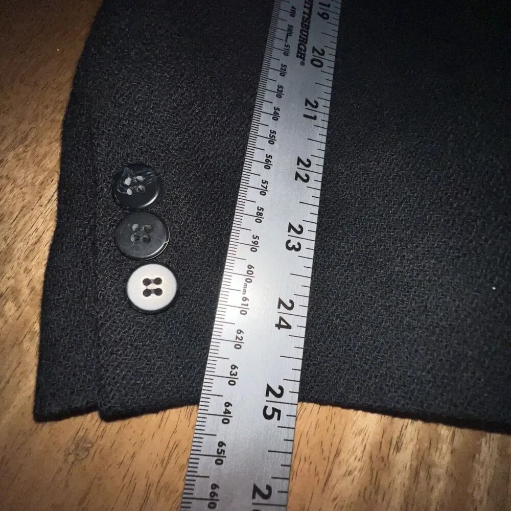 Haggar City Casuals Men’s Black Blazer‎ 44L Long Vintage Sport Coat